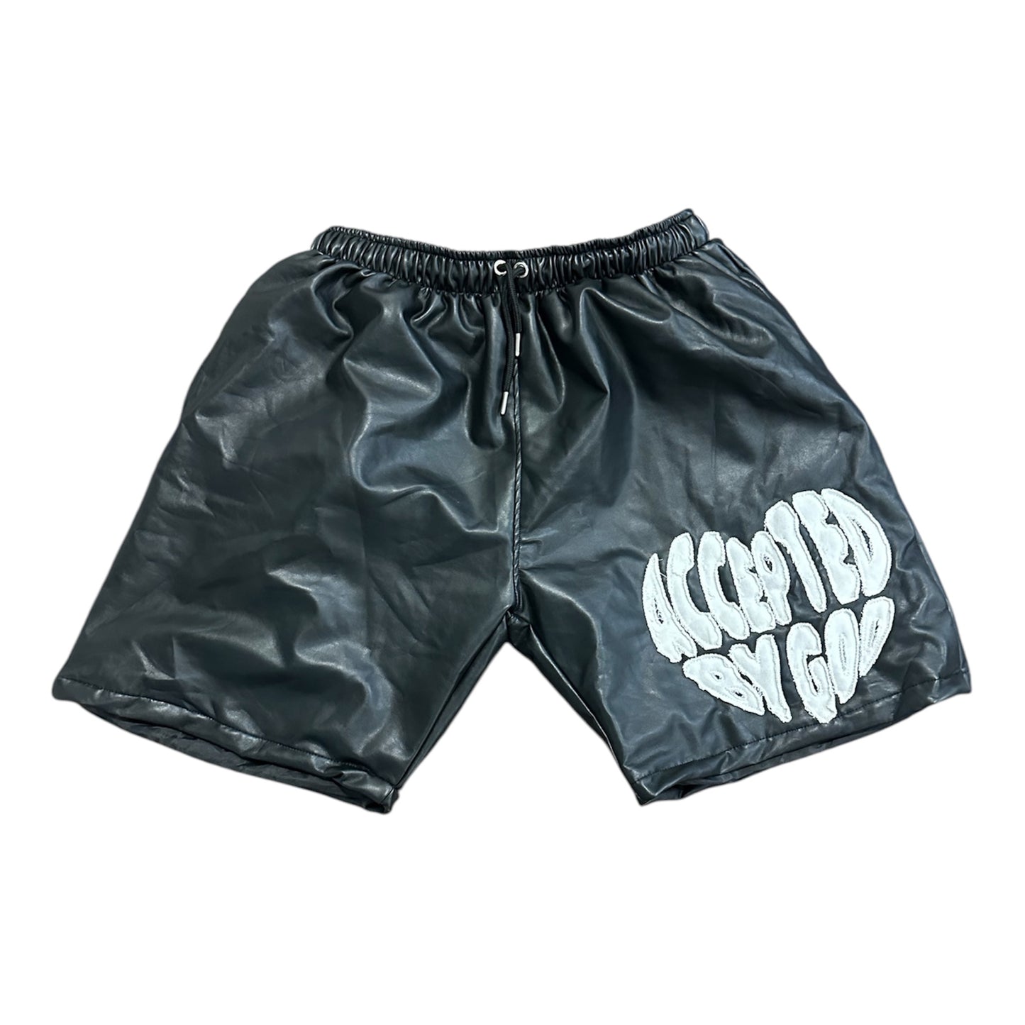 Accepted By God Leather Shorts