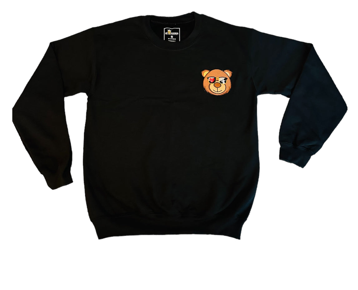 "Can Bear" Crewneck Sweatshirt with Embroidery