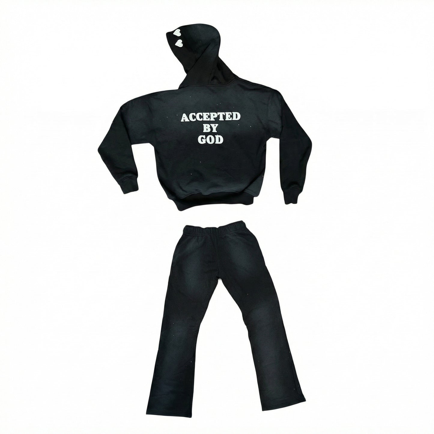 Accepted By God Rhinestone Hoodie & Joggers Set